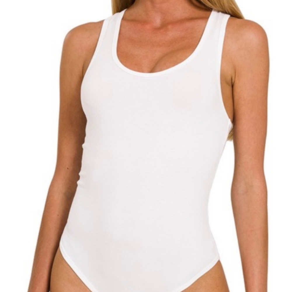 NWT White Razor Back bodysuit